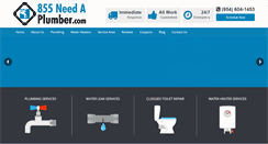 Desktop Screenshot of 855needaplumber.com