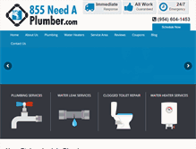 Tablet Screenshot of 855needaplumber.com